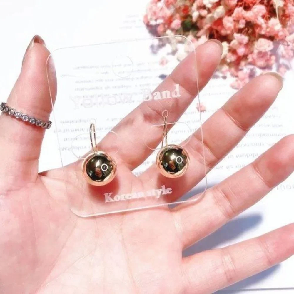 Gold Tone Ball Drop Earring 1.5cm 0.6″